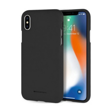 iPhone XS Compatible Case Cover With Soft Feeling Jelly Silicon - Black